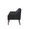 Beatriz Vegan Leather Armchair BLACK
