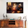 Drop-Shipping Framed Canvas Wall Art Decor Painting For Halloween, Jack-o-lanterns Painting For Halloween Gift, Decoration For Halloween Living Room,
