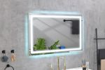 48 x 36 Inch LED Mirror Bathroom Vanity Mirrors with Lights;  Wall Mounted Anti-Fog Memory Large Dimmable Front Light Makeup Mirror