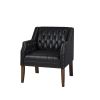Beatriz Vegan Leather Armchair BLACK