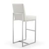 Manhattan Comfort Element 42.13 in. Pearl White and Polished Chrome Stainless Steel Bar Stool