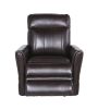 Sophisticated Contemporary Motion Upholstery - Top-Grain Leather, Power Leg Rest, Articulating Headrest - Channel-Back Design, Beveled Leg Rest - Comf