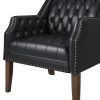 Beatriz Vegan Leather Armchair BLACK