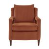 Alina Burnt Orange Velvet Accent Arm Chair