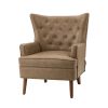 Thessaly Vegan Leather Armchair-TAUPE