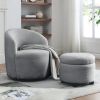 [Video] Welike Swivel barrel chair, living room swivel chair with round storage chair, 360 ° swivel club chair, nursery, bedroom, office, hotel with u