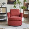 Swivel Barrel Chair, Comfy Round Accent Sofa Chair for Living Room, 360 Degree Swivel Barrel Club Chair, Leisure Arm Chair for Nursery, Hotel, Bedroom