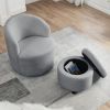 [Video] Welike Swivel barrel chair, living room swivel chair with round storage chair, 360 ° swivel club chair, nursery, bedroom, office, hotel with u