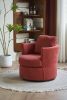 Swivel Barrel Chair, Comfy Round Accent Sofa Chair for Living Room, 360 Degree Swivel Barrel Club Chair, Leisure Arm Chair for Nursery, Hotel, Bedroom