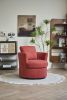 Swivel Barrel Chair, Comfy Round Accent Sofa Chair for Living Room, 360 Degree Swivel Barrel Club Chair, Leisure Arm Chair for Nursery, Hotel, Bedroom