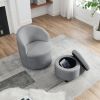 [Video] Welike Swivel barrel chair, living room swivel chair with round storage chair, 360 ° swivel club chair, nursery, bedroom, office, hotel with u